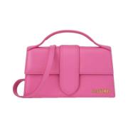 Jacquemus Rosa Läder Crossbody-väska Pink, Dam