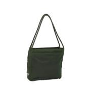 Prada Vintage Pre-owned Nylon handvskor Green, Dam