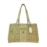 Coach Pre-owned Pre-owned Canvas axelremsvskor Beige, Dam