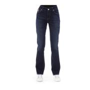 Baldinini Trendiga Jeans med Logoknapp Blue, Dam