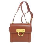 Salvatore Ferragamo Pre-owned Pre-owned Laeder axelremsvskor Brown, Da...