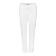 Moncler Logo Mid-Rise Vita Byxor White, Dam