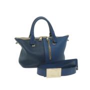 Chloé Pre-owned Pre-owned Laeder handvskor Blue, Dam