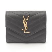 Saint Laurent Vintage Pre-owned Laeder plnbcker Black, Dam