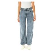 Our Legacy Wide Leg Jeans med Treble Cut Blue, Herr