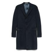 Corneliani Lyxig Cashmere Kappa med Avtagbar Insida Blue, Herr