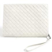 Bottega Veneta Vintage Pre-owned Laeder kuvertvskor White, Dam