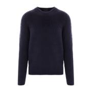 Roberto Collina Mysig Stickad Pullover Sweater Blue, Herr