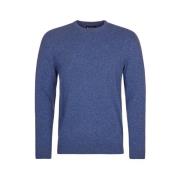 Barbour Mjuk Lambwool Crewneck Tröja Blue, Herr