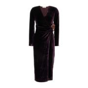 Blumarine Elegant Lila Sammet Klänning Purple, Dam