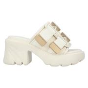 Bottega Veneta Laeder mules White, Dam