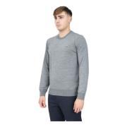 Lacoste Grå Crewneck Tröja Essentiell Minimalistisk Stil Gray, Herr