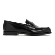 Prada Svarta Läderloafers Black, Herr