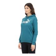 Puma Essentials Logo Hoodie Grön Kvinnor Blue, Dam