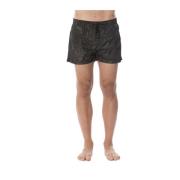 Roberto Cavalli Sport Badkläder - Tryckta Boxershorts Green, Herr