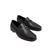 Salvatore Ferragamo Lädermoccassiner Black, Herr