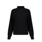 Geisha Jacquard Pullover med hög hals Black, Dam