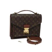 Louis Vuitton Vintage Pre-owned Canvas handvskor Brown, Dam