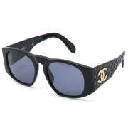 Chanel Vintage Pre-owned Tyg solglasgon Black, Dam