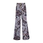 Etro Blommig Utställd Bomull Jacquard Denim Jeans Multicolor, Dam