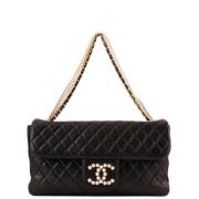 Chanel Vintage Pre-owned Tyg chanel-vskor Black, Dam