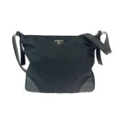 Prada Vintage Pre-owned Canvas crossbodyvskor Black, Dam