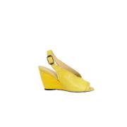 Balenciaga Vintage Pre-owned Laeder sandaler Yellow, Dam