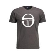 Sergio Tacchini Tryck Logo Bomull T-shirt Grå Gray, Herr