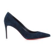 Christian Louboutin Blå Mocka Klackpumps Blue, Dam