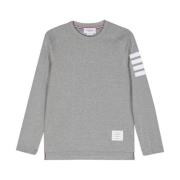 Thom Browne Milano Bomull Långärmad Tee Gray, Herr