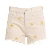 Mother Vita bomullsshorts tillverkade i USA White, Dam