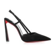 Christian Louboutin Svart Mocka Klackpumps Black, Dam