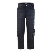 Represent Svarta Denim Jeans Dubbel Ficka Scratch Black, Herr