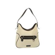 Burberry Vintage Pre-owned Canvas axelremsvskor Beige, Dam