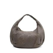 Bottega Veneta Vintage Pre-owned Laeder axelremsvskor Gray, Dam