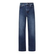 Frame Jeans i Denim med Stretchtyg Blue, Dam