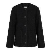 Heartmade Strukturerad Boucle Jacka i Svart Black, Dam