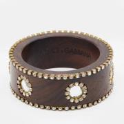 Dolce & Gabbana Pre-owned Pre-owned Tyg armband Brown, Dam