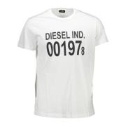 Diesel Kortärmad Herr T-shirt Vit White, Herr