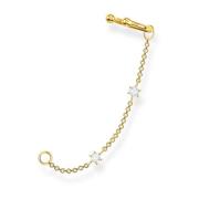 Thomas Sabo Enkel öronmuff vita stenar guld Ec0021-414-14 Yellow, Dam