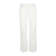 Paige Beige Bomull Elastan Jeans Tillverkad i Mexiko Beige, Dam