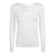 Majestic Filatures Vita T-shirts och Polos, Viskos-Elastan Blandning W...