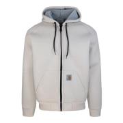 Carhartt Wip Vit Huva Jacka Vattentät Bomull-Polyester White, Herr