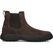 Tod's Brun Mocka Chelsea Boots Brown, Herr