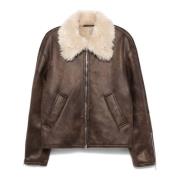 Séfr Brun Asante jacka med shearling kant Brown, Herr