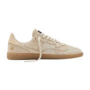 Hidnander Läder lågtop sneaker med gummisula Beige, Herr