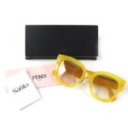 Fendi Vintage Pre-owned Tyg solglasgon Yellow, Dam