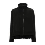 Sacai Svart Teknisk Jersey Blouson Jacka Black, Dam