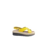 Prada Vintage Pre-owned Canvas sandaler Yellow, Dam