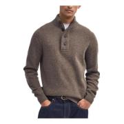 Barbour Essential Patch Half Zip Sweater Gray, Herr